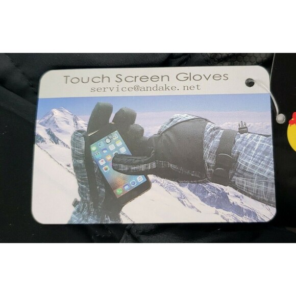 Ski Gloves Sz Small Medium TOUCH SCREEN 3M Thinsulate Waterproof Black Anti-Slip - Picture 8 of 9